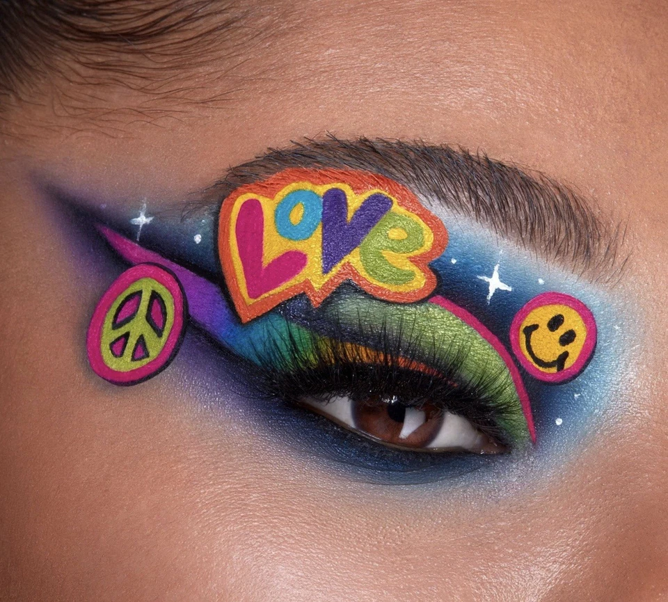 Morphe X Lisa Frank 35B Artistry Eyeshadow Palette Zoomer & Zorbit Aliens VW Bug - Image 4 of 4