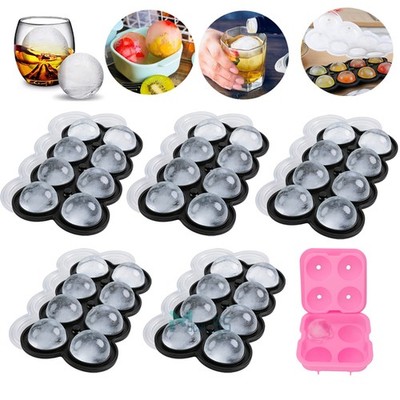 Slow-Melting Silicone ICE Cube Tray Maker Round Ball Sphere Mold for Whiskey Bar