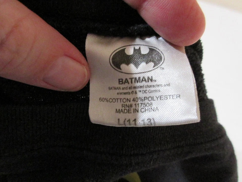 De colección. Sudadera Batman Juvenil Lg 12-14 Negra Manga Larga Logo Foto 3 de 3