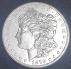 1879-S MORGAN SILVER DOLLAR, 90% SILVER, nice eye appeal    0257