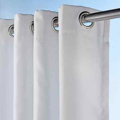 Sun Zero Grommet Indoor/Outdoor Dermot White Single Panel Curtain New 54''x108''