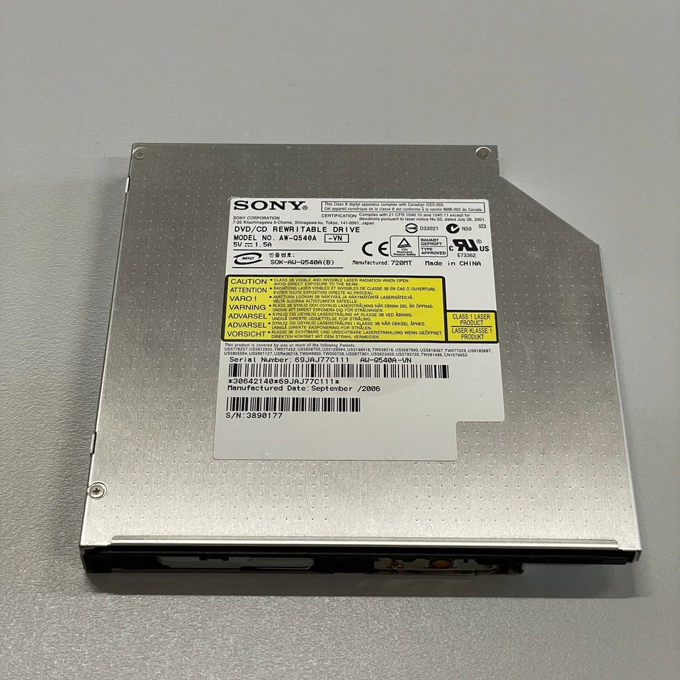 Genuine Sony Optiarc AW-Q540A CD DVD±RW IDE Optical Drive No Bezel AW-Q540A-VN - Image 2 of 4