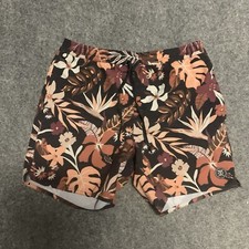 Roark Adult Size Small Sz S Shorts Drawstring Casual Swim Trunks Floral Print