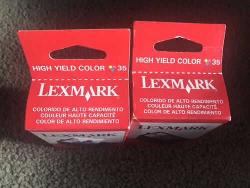 Lot (2) Lexmark 35 High Yield Color Ink Cartridge Z800 X5200 SERIES Genuine New - Photo 3/5
