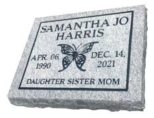 Cemetery marker - custom headstone - engraving included - multiple design option