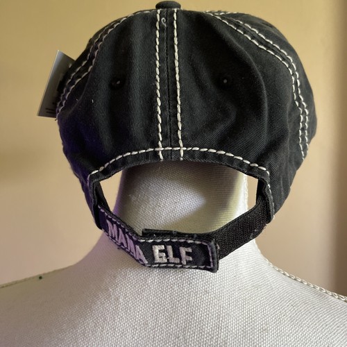 NUEVO Gorra/Sombrero Mamá Elfo Navidad Vacaciones Negro Envejecido Ajustable Talla Única Adulto - Imagen 6 de 10