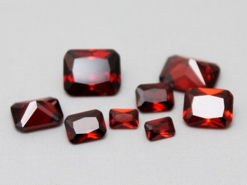Garnet CZ AAA Loose Cubic Zirconia Gemstone Round Oval Pear Square Marquise Many - Picture 36 of 38