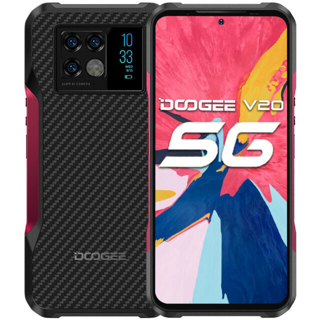 DOOGEE V20 5G - 256GB 8GB - Rugged Red (Unlocked) Smartphone for 