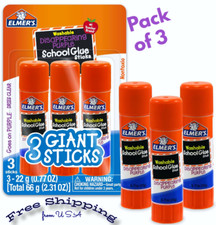 Glue Sticks School Disappearing Purple Washable Nontoxic Craft Sticking Adhesive