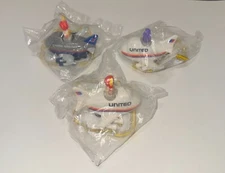 McDonald's Happy Meal Toys - Set of 3 VTG 1991 United Airlines Ronald & Grimace