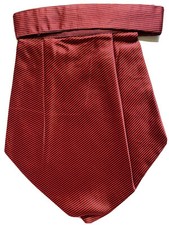NEW Red stripes Men Silk Cravat Scarf Ascot NECK Tie PARTY-PRE STITCHED GATSBY