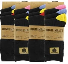 Men's Black Cotton Smart  Socks  Heel & Toe Soft Comfortable Breathable Socks