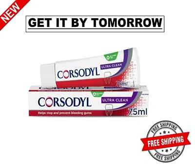Corsodyl Ultra Clean Toothpaste for Gum Care 75ml UK Fast Shipping