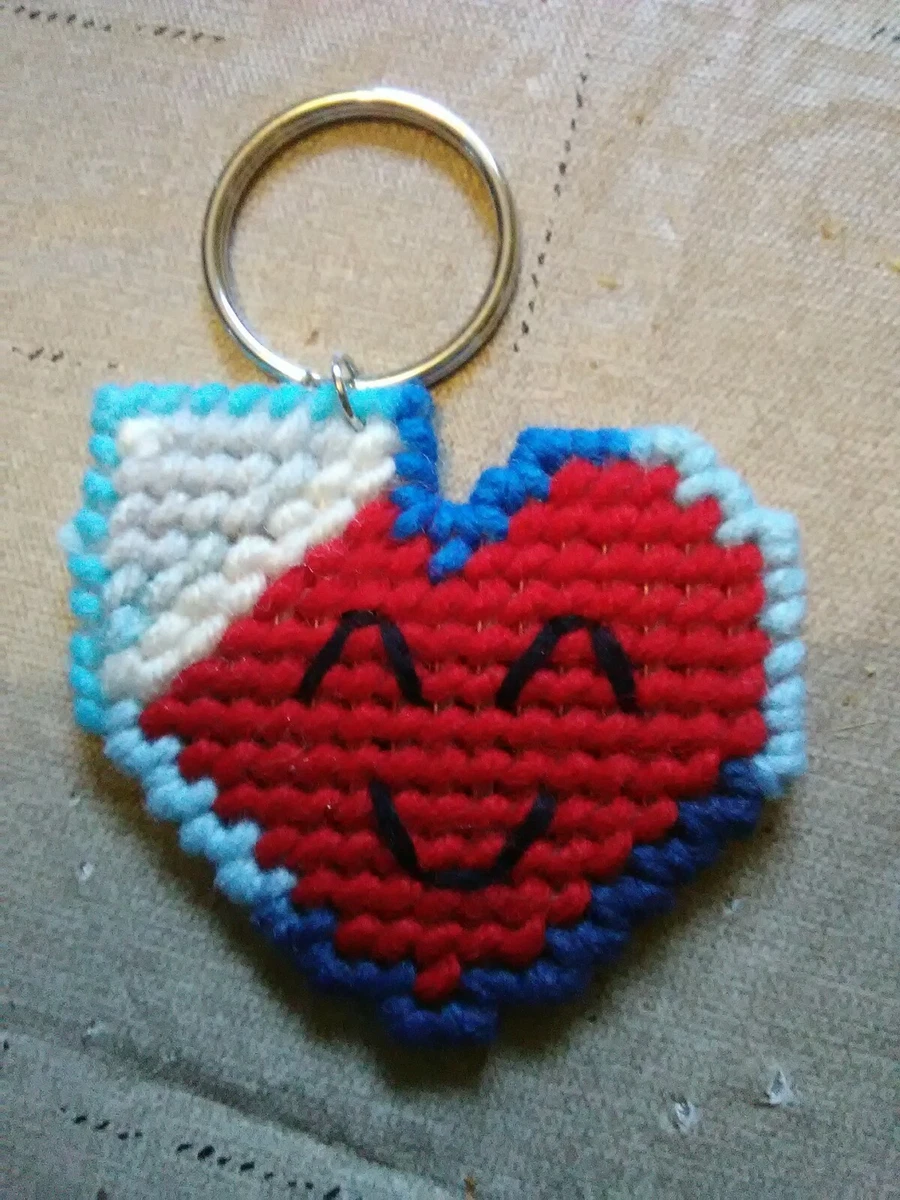 Plastic heart best sale keychain