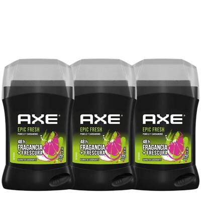 AXE Epic Fresh Deodorant Stick   Pomelo & Cardamom, Pack of 3