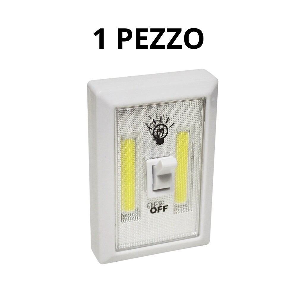 LAMPADA DI EMERGENZA PORTATILE LED COB TORCIA LAVORO LUCE SOS A PILE...