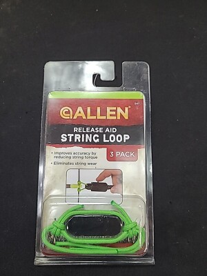 547-ALLEN Release Aid String Loops Green 3 Pack-Lot of 11