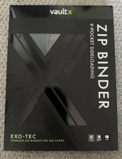 VaultX Premium Exo-Tec Zip Binder - 9 Pocket Zip Binder for 360 Cards *BLACK+NEW