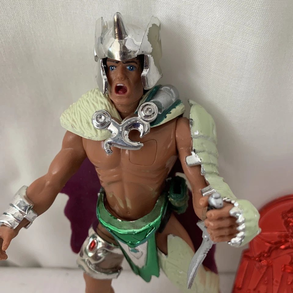 泰山史诗冒险火星征服者 1995 年 6 英寸高带刀和盾 — 第 2/3 张图片