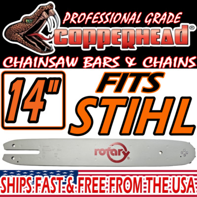 COPPERHEAD 14'' GUIDE BAR FOR STIHL MS194T MSA220 3/8 LP .050 50 DL 3005 000 4809