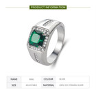 – Blue Crystal Fashion Jewelry Zdadan 925 Sterling Silver Adjustable Ring