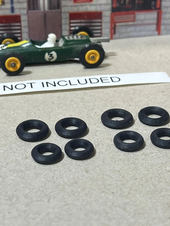 8 Vintage Lesney Matchbox Lotus No. 19 tires (CAR NOT INCLUDED) - Image 2 of 3
