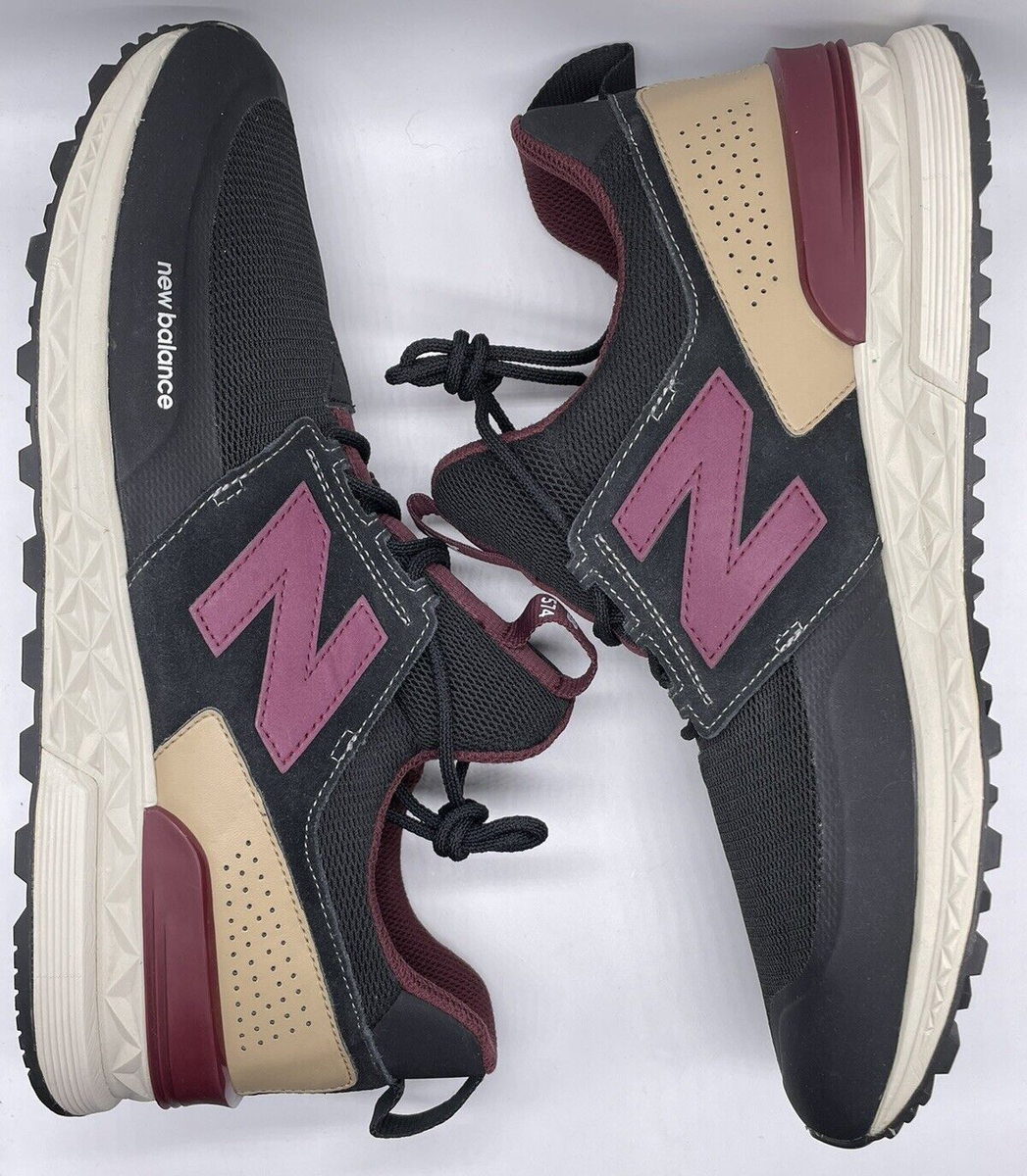New Balance 574 Sport Decon Black Burgundy MS574DTY Size 12 D NWOB