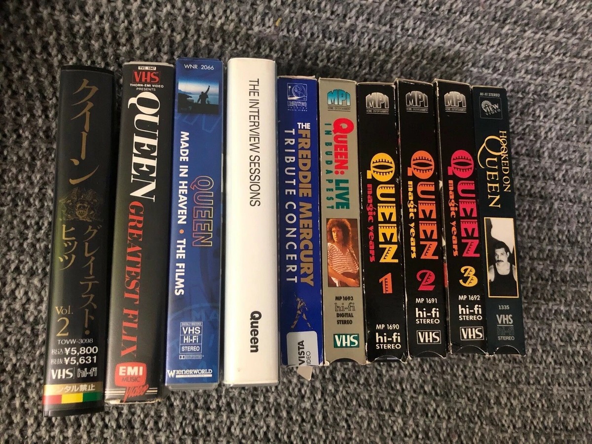 Queen VHS Lot Of 10 Video Cassette Collection | eBay