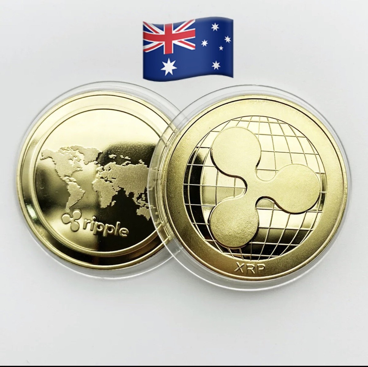 Gold Plated Ripple coin Commemorative Collectors Coin XRP Like Bitcoin |  eBay Australia