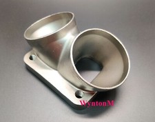 T4 Divided Turbo Inlet Flange Twin 2.5 Tapped 304 Stainless Steel