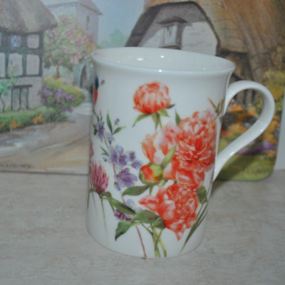 STECHCOL Coastline Imports Mug PEONY STRAWBERRY BIRD Gracie Bone China