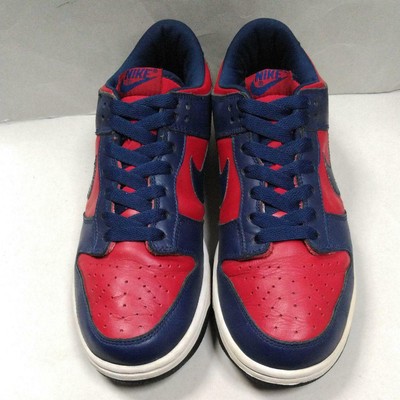 2002 Nike Dunk Low Rojo Universitario azul marino noche-blanco 630358-641  hombres 10Us | eBay