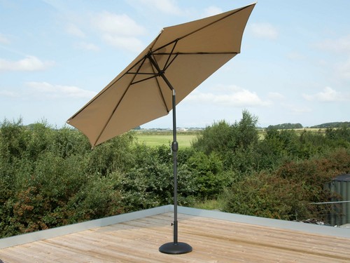 2.7 or 3m Garden Parasol Sun Shade Patio Umbrella Aluminium Crank Tilt 3 Colour - Picture 33 of 37