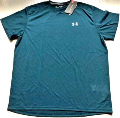 UNDER ARMOUR THREADBORNE STREAKER TEE SHIRT SHORT SLEEVE GREEN XXL  1271823-919