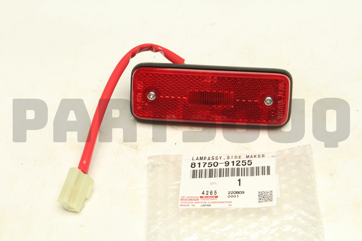 8175091255 Genuine Toyota LAMP ASSY, REAR SIDE MARKER, RH/LH 81750  