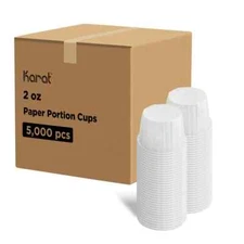 Karat 2oz Paper Portion Cups - 5,000 ct, FP-PPC200