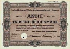 Linke Hofmann Werke 1936 Breslau Wroclaw Warmbrunn Hannover ALSTOM K&ouml;ln Bremen