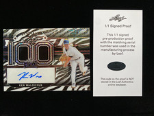 2022 Leaf Metal KEN WALDICHUK Rookie Top 100 ZEBRA PRIZM PROOF #1/1 Athletics RC