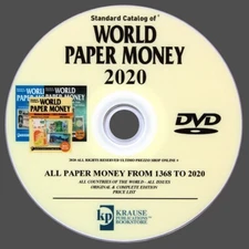 10 PCS CATALOG WORLD PAPER MONEY 2020 FROM 1368 TO 2020 ALL PRICES ORIGINAL DVD