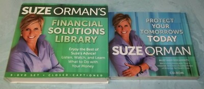 Suze Ormans Financial Solutions Library (DVD 2014) +Protect Tomorrows CD-ROM VGC