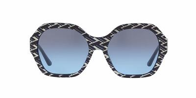 Tory Burch Hexagonal Sunglasses TY7120 1749/8F Navy Blue T 