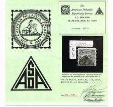 GENUINE SCOTT #113 VF USED WELL DEFINED G-GRILL APS CERT - ESTATE CLOSEOUT