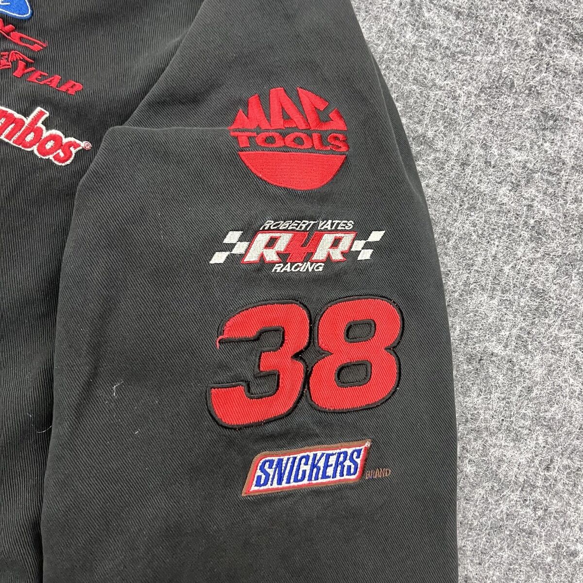 JH Design M&M Jacket Mens 4XL Black Bomber NASCAR 38 Elliot JH Design M&M Jacket Mens 4XL Black Bomber NASCAR 38 Elliot