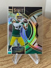 Carrington Valentine ROOKIE Black & Green PRIZM DieCut 2023 Panini Select 118 RC