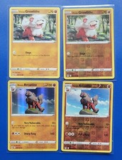 4x Pokémon TCG Lost Origin: Hisuian Growlithe (083) + Hisuian Arcanine (084)-NM
