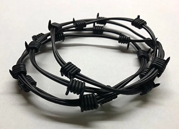 Rubber barbed wire bracelet deals