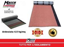 GUAINA BITUMINOSA 4,5 KG MQ ARDESIA 10mt MEMBRANA ARDESIATA TETTO GAZEBO CATRAME