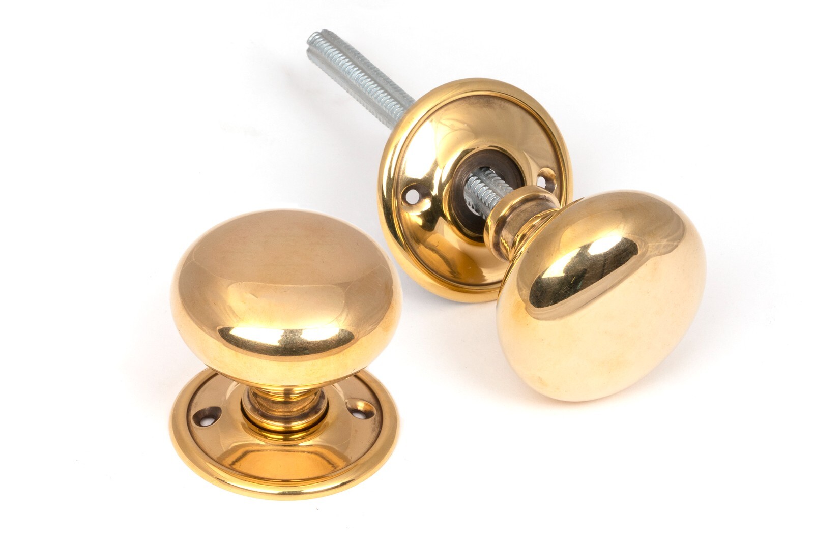 From The Anvil 46681 Aged Brass Mushroom Mortice/Rim Door Knob Set