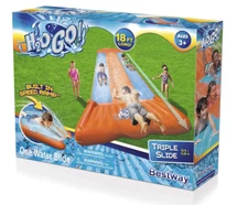 Bestway H2OGO! Triple Inflatable Water Slide | Includes Speed Ramp & Splash Land