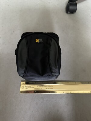 Black Camera Case for Medium Digital Camera, pockets zippers belt strap  Logic